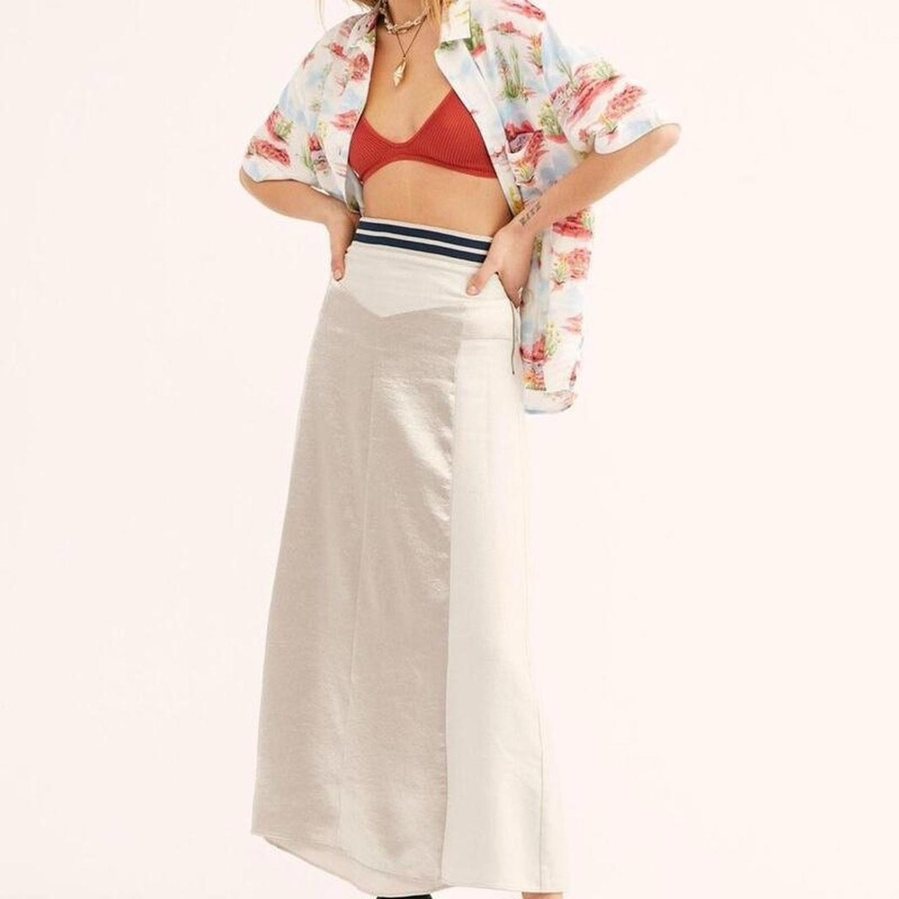 Silk Sporty Maxi Skirt